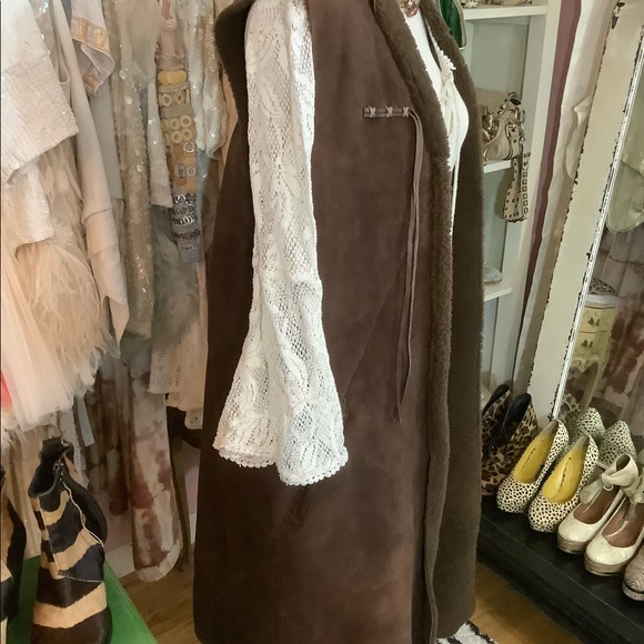 Ralph Lauren Lamb fur long vest - Picture 6 of 9